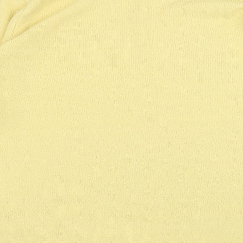 Fay Louise Womens Yellow Crew Neck Acrylic Pullover Jumper One Size