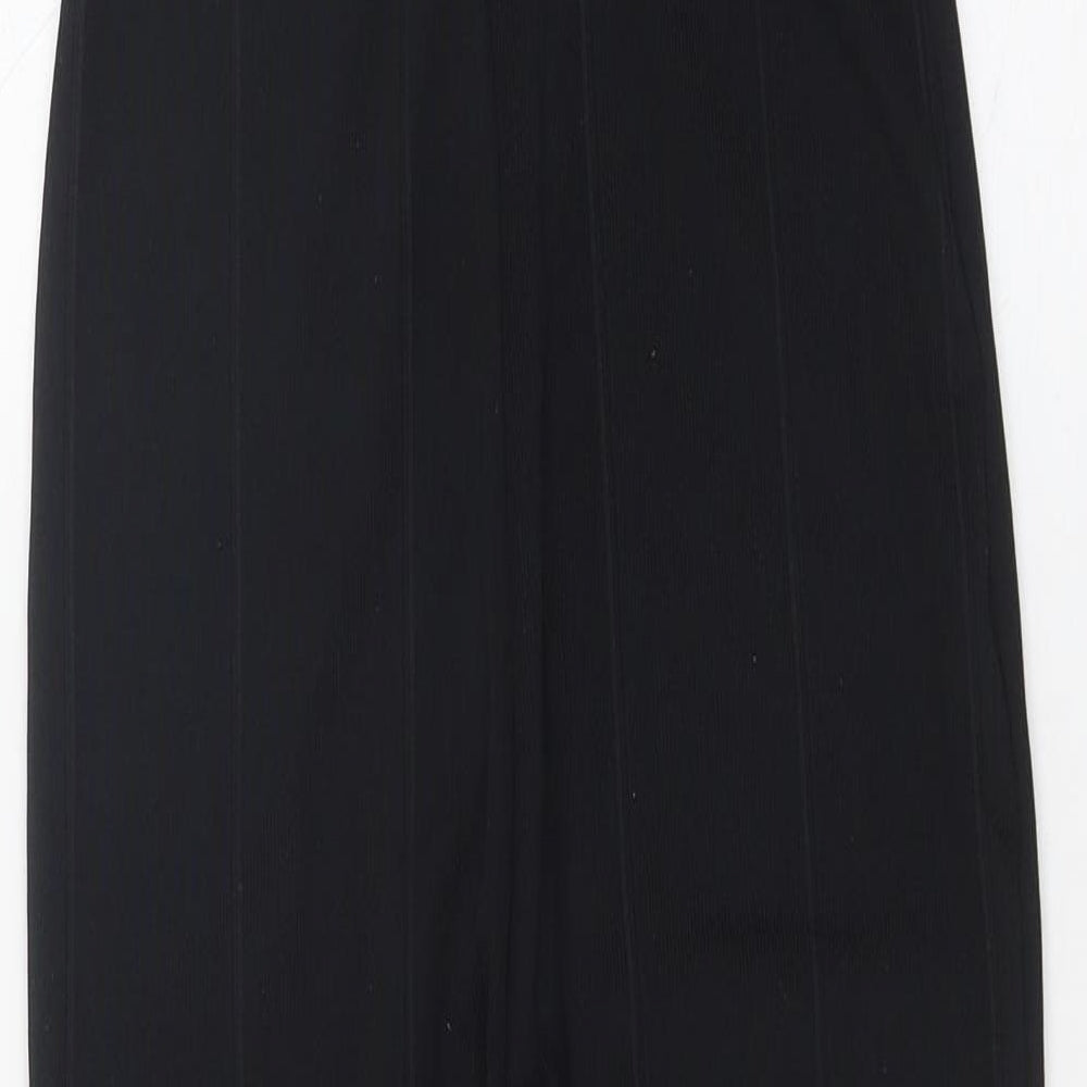 PRETTYLITTLETHING Womens Black Polyester Jumpsuit One-Piece Size 12 L31 in Pullover