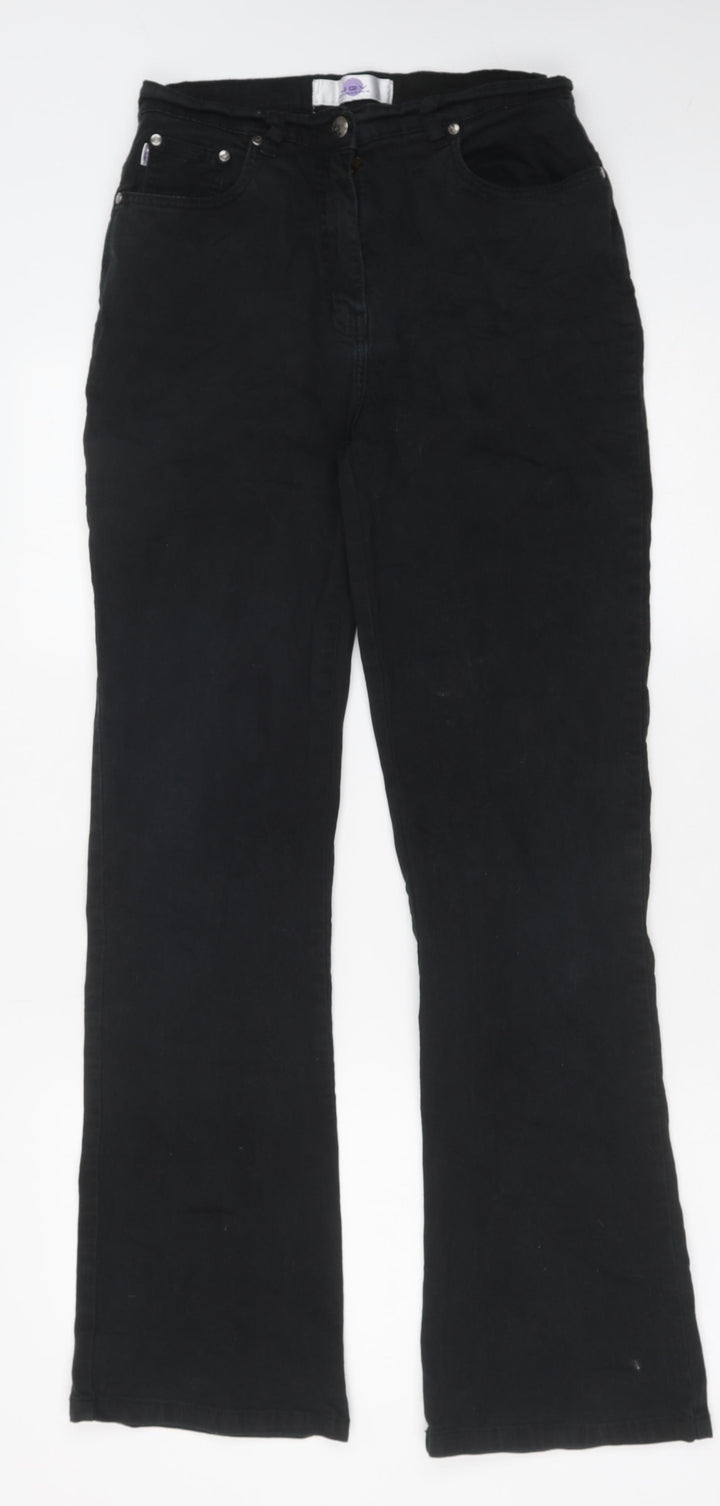 JDV Womens Black Cotton Straight Jeans Size 28 in L31 in Regular Button