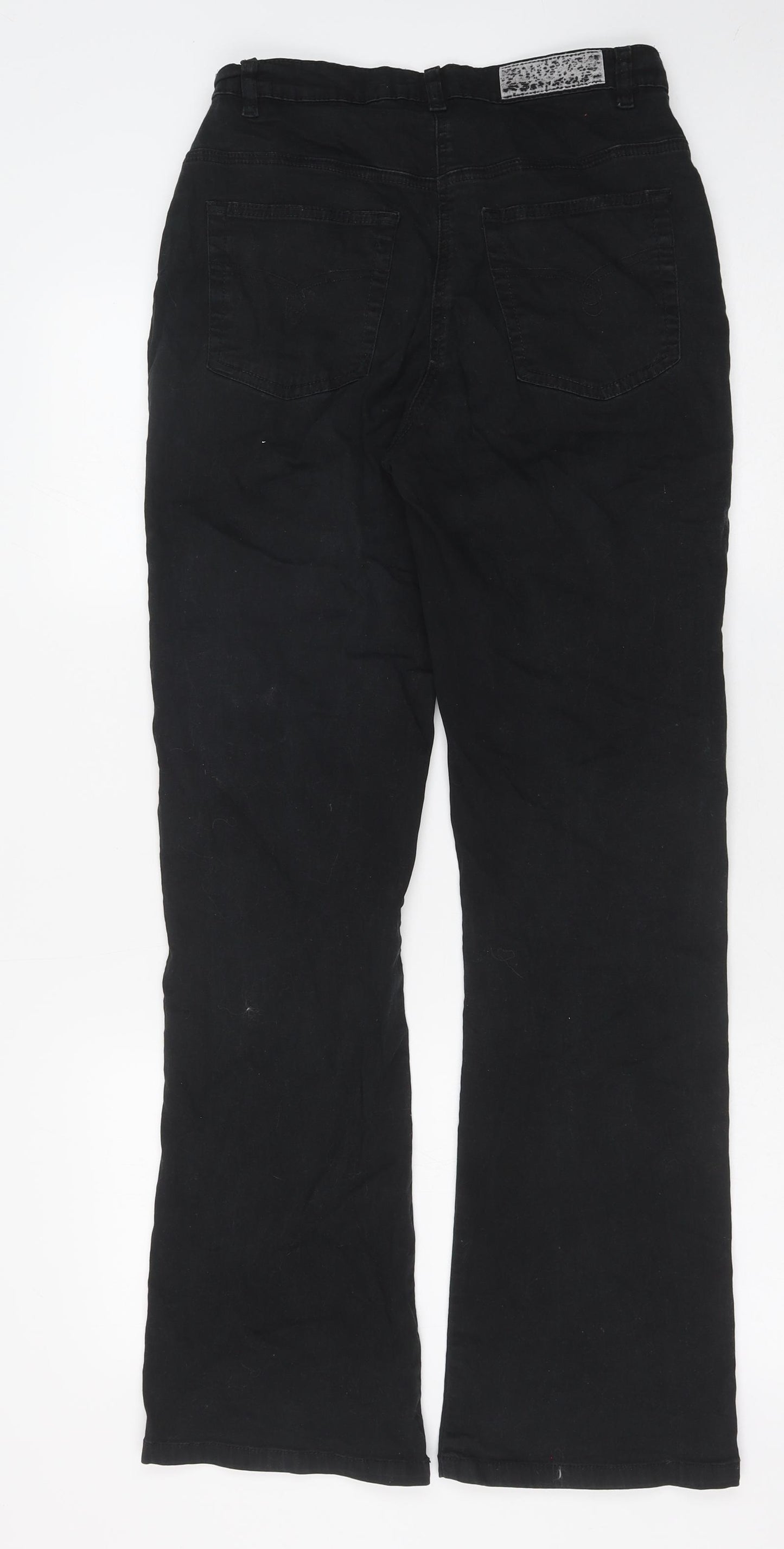 JDV Womens Black Cotton Straight Jeans Size 28 in L31 in Regular Button