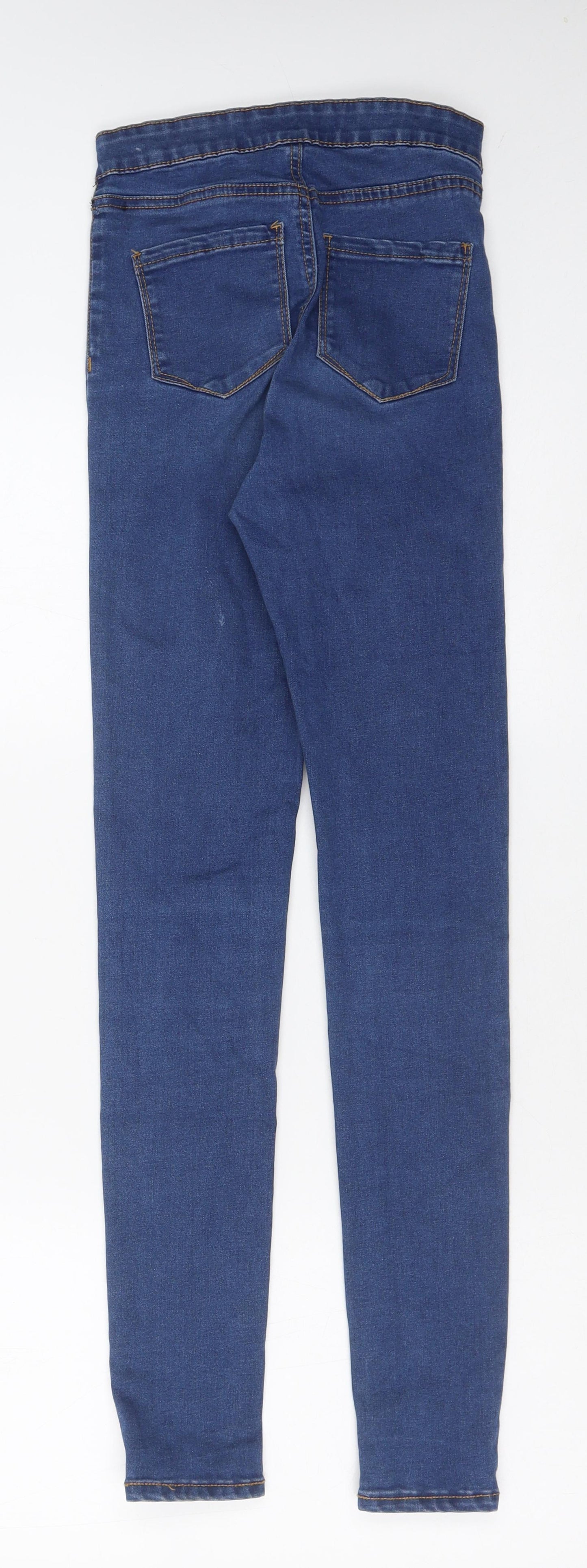 Denim & Co. Womens Blue Cotton Skinny Jeans Size 22 in Regular Button