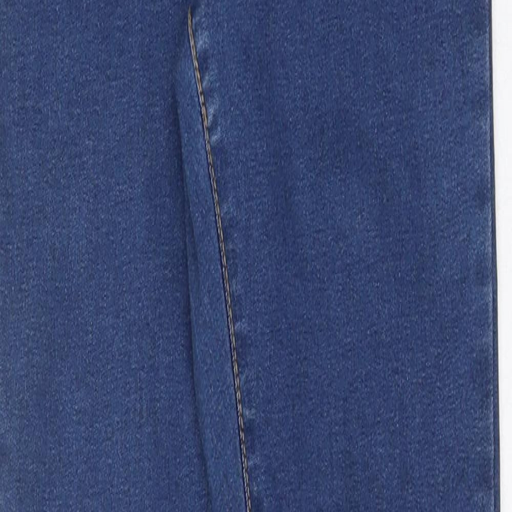 Denim & Co. Womens Blue Cotton Skinny Jeans Size 22 in Regular Button
