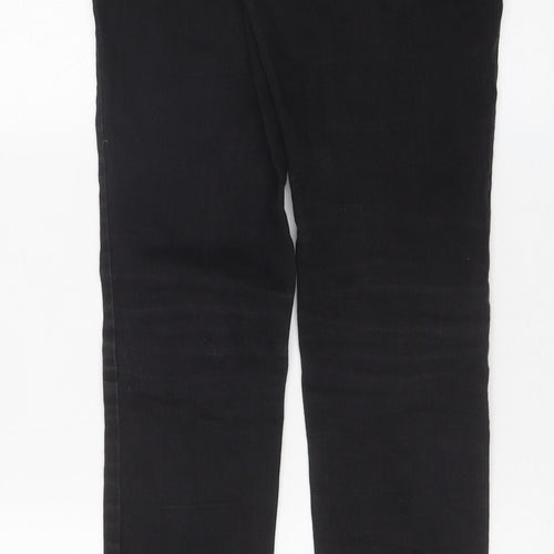 H&M Womens Black Cotton Skinny Jeans Size 10 L30 in Regular Button