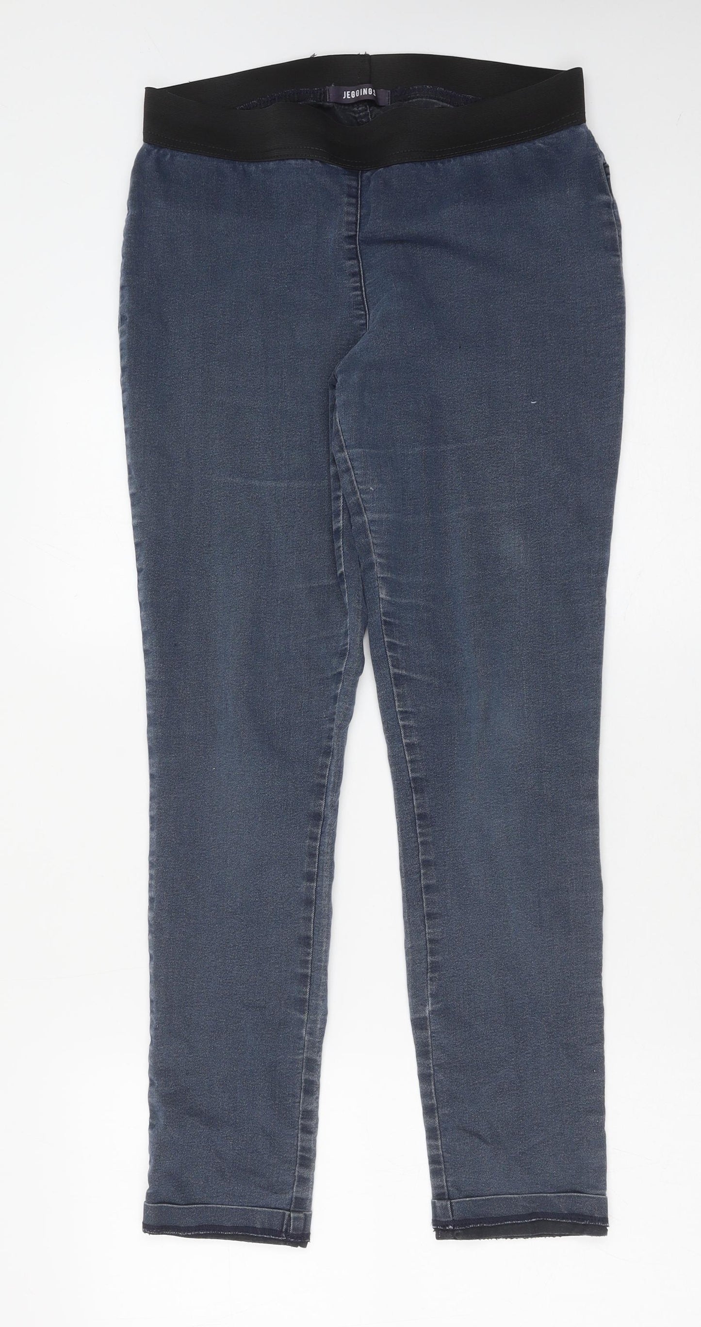 Marks and Spencer Womens Blue Cotton Jegging Jeans Size 12 L29 in Regular