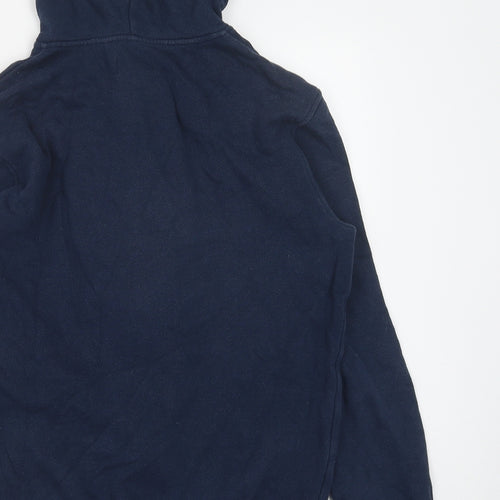 Your Turn Mens Blue Cotton Pullover Hoodie Size S