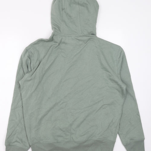 Marks and Spencer Mens Green Cotton Pullover Hoodie Size S