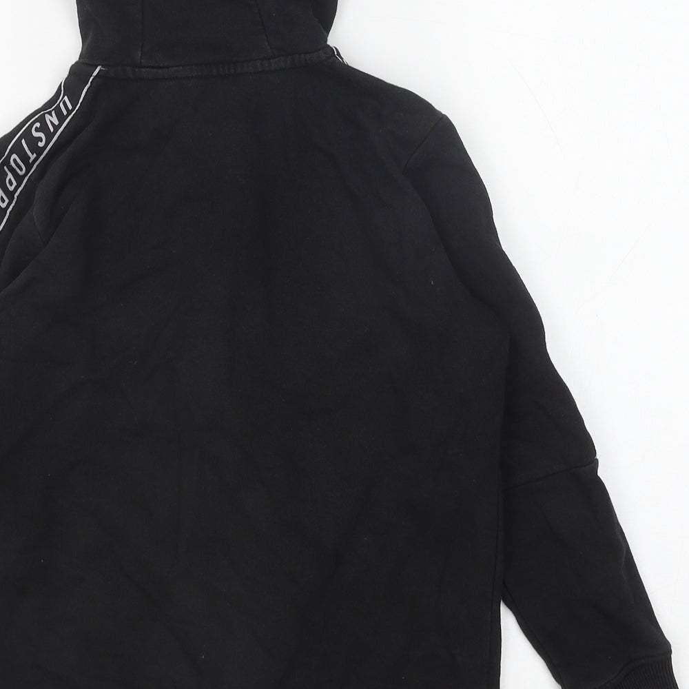 George Boys Black Cotton Full Zip Hoodie Size 9-10 Years Zip - Future edition