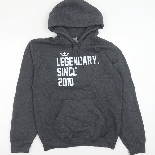 Gildan Mens Grey Cotton Pullover Hoodie Size S - Legendary. Since 2010