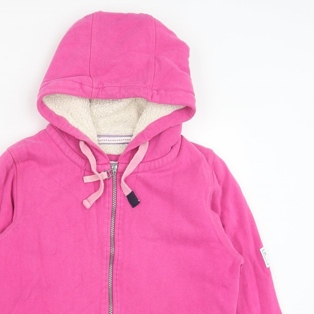 Lazy Jacks Womens Pink Cotton Full Zip Hoodie Size M Zip