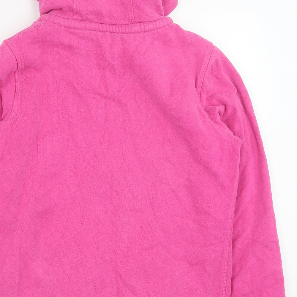 Lazy Jacks Womens Pink Cotton Full Zip Hoodie Size M Zip