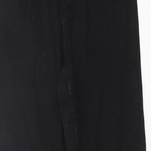 Denim & Co. Womens Black Cotton Skinny Jeans Size 8 L26 in Regular Button