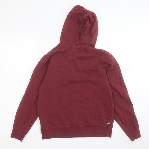 Weekend Offender Mens Purple Cotton Pullover Hoodie Size S