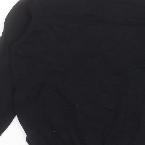 Marks and Spencer Boys Black V-Neck Cotton Pullover Jumper Size 13-14 Years Pullover