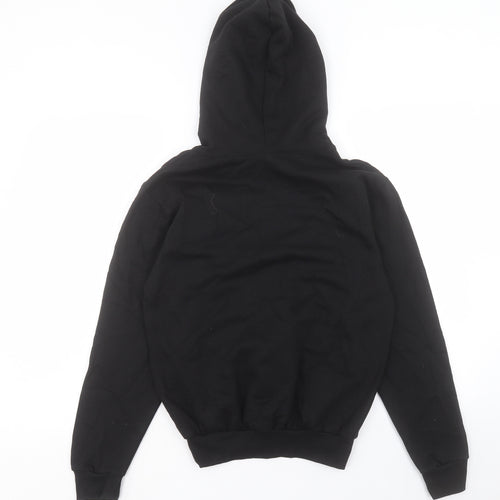 Famona Womens Black Cotton Pullover Hoodie Size XS Pullover