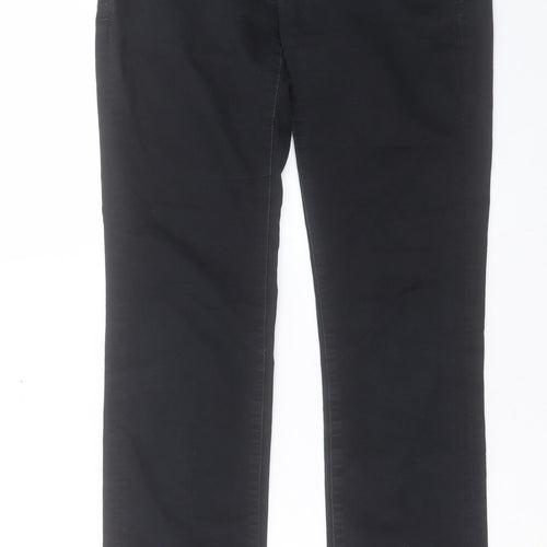 Paul Smith Womens Black Cotton Straight Jeans Size 10 L27 in Regular Button