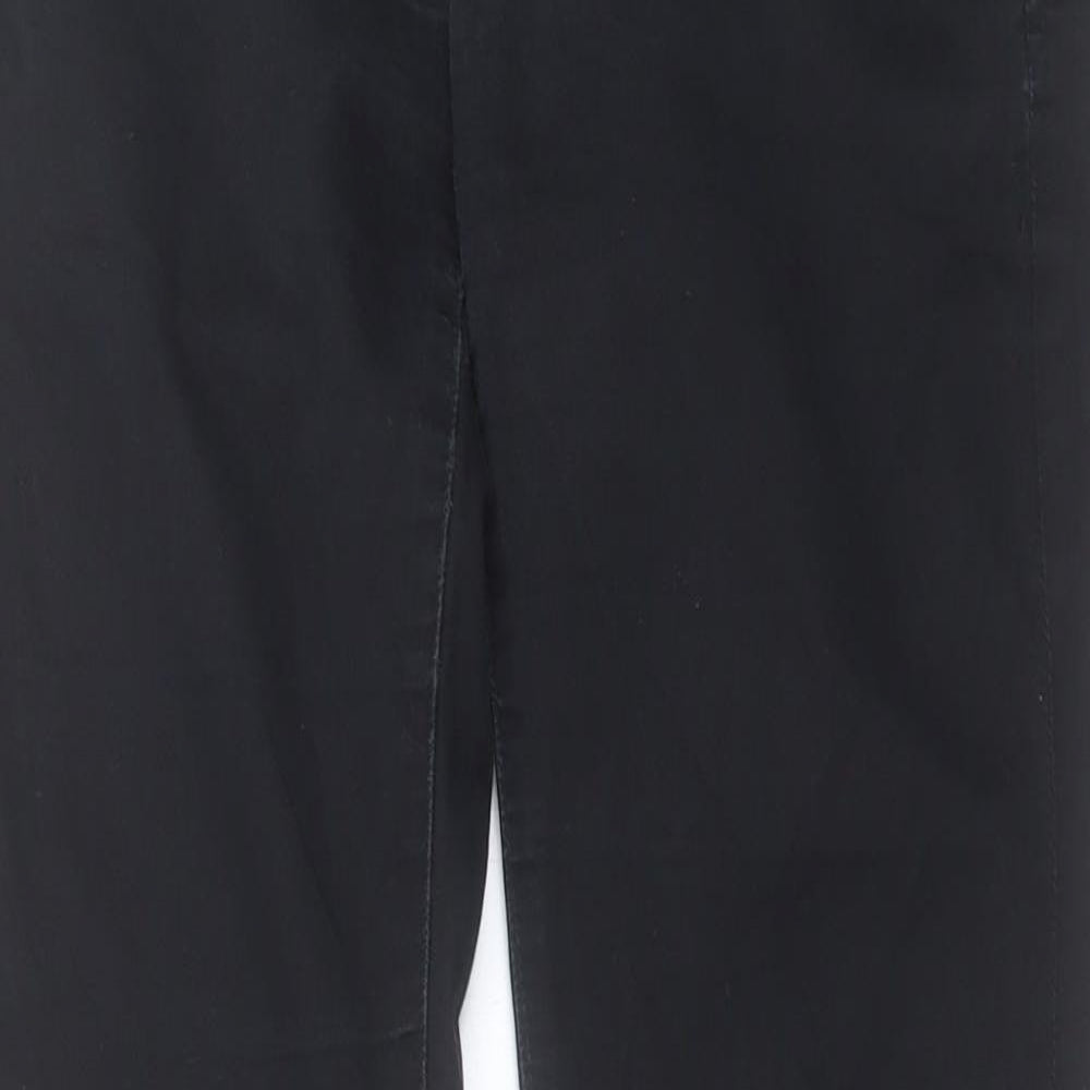 Paul Smith Womens Black Cotton Straight Jeans Size 10 L27 in Regular Button