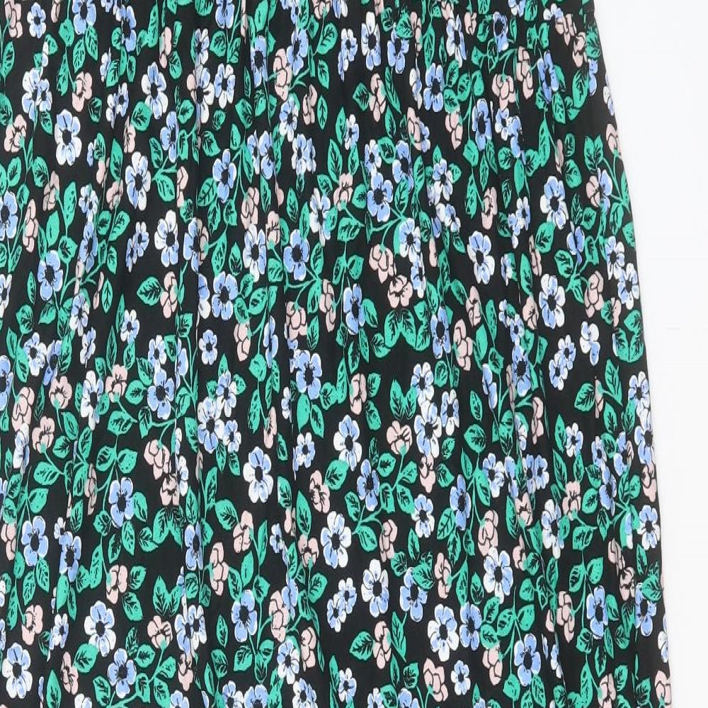 Marks and Spencer Womens Multicoloured Floral Viscose A-Line Size 8 Round Neck Pullover