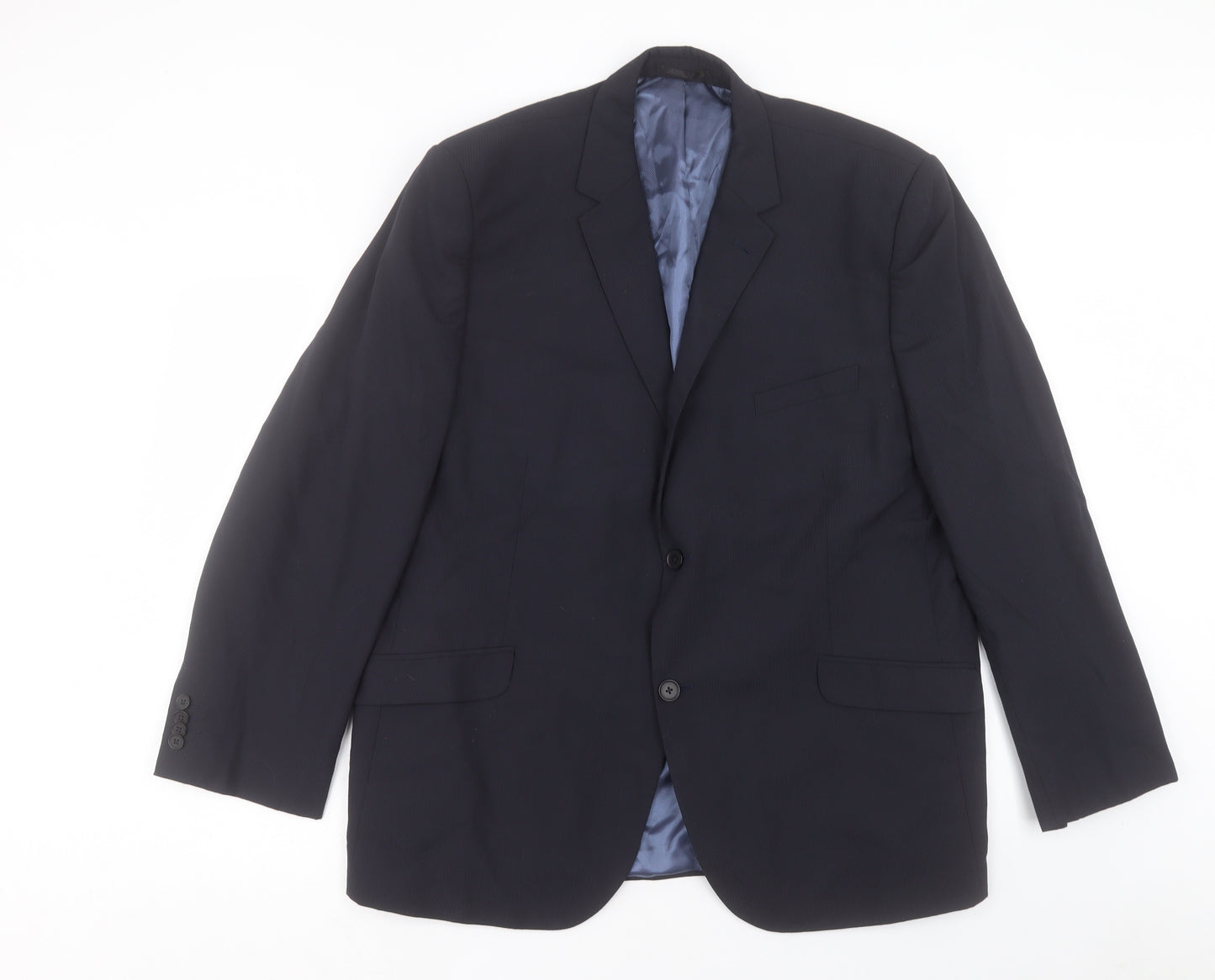 George Mens Blue Polyester Jacket Blazer Size 46