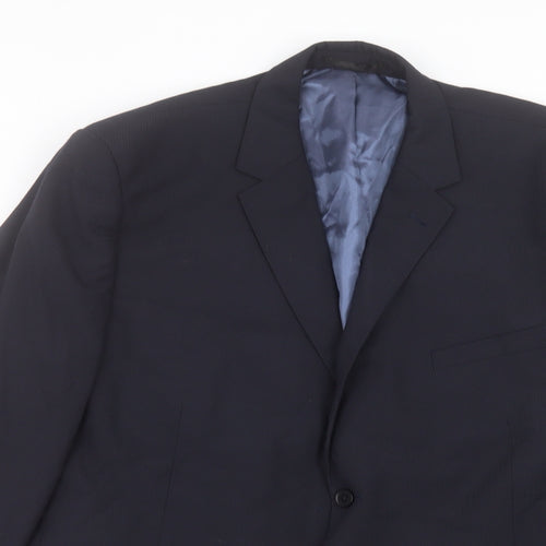 George Mens Blue Polyester Jacket Blazer Size 46