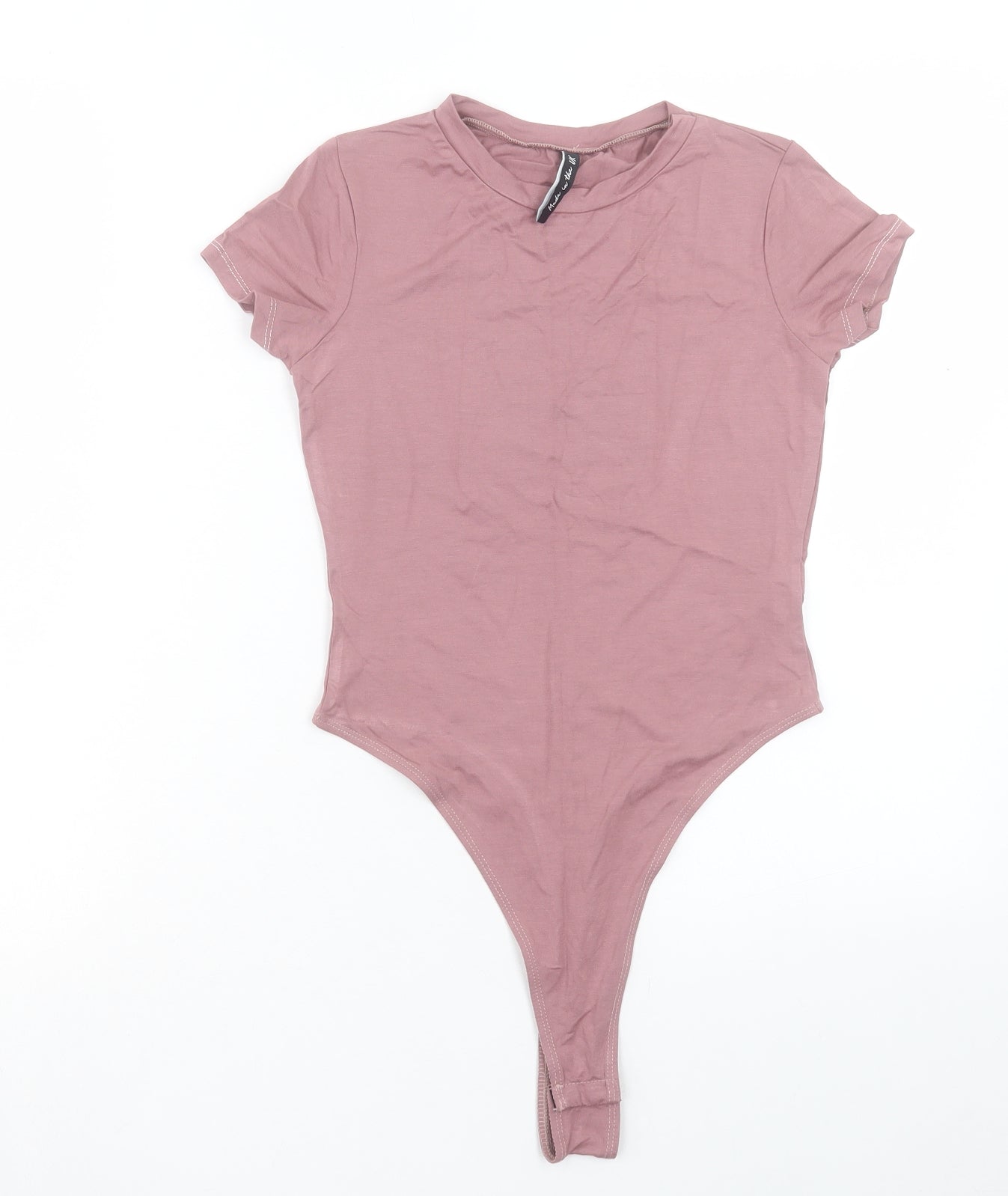 ASOS Womens Purple Viscose Bodysuit One-Piece Size 10 Snap