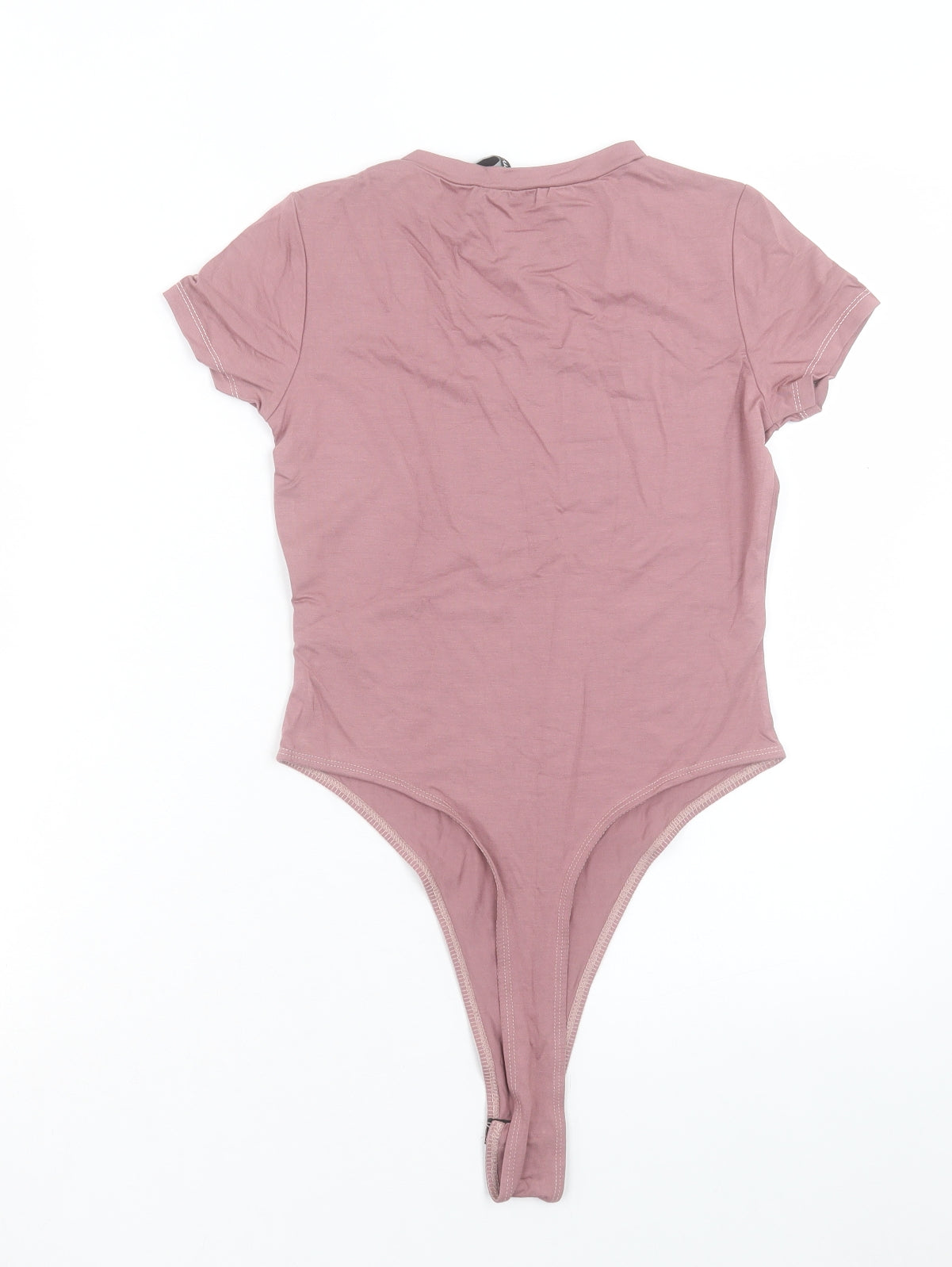 ASOS Womens Purple Viscose Bodysuit One-Piece Size 10 Snap