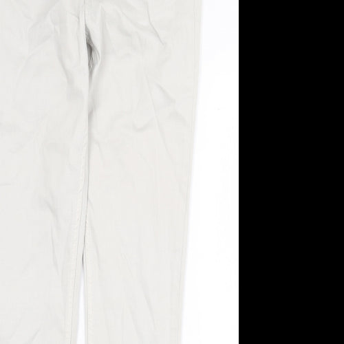 Mango Womens Grey Cotton Skinny Jeans Size 10 Regular Zip