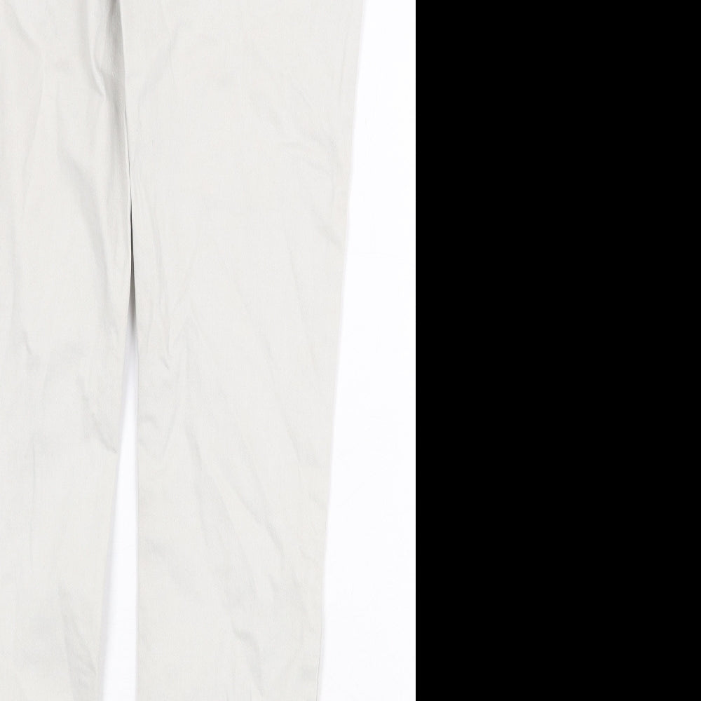 Mango Womens Grey Cotton Skinny Jeans Size 10 Regular Zip
