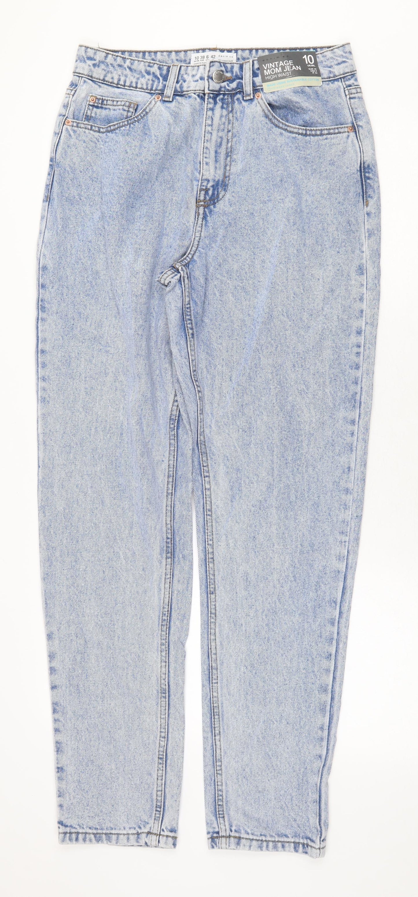 Primark Womens Blue Cotton Skinny Jeans Size 10 Regular Zip