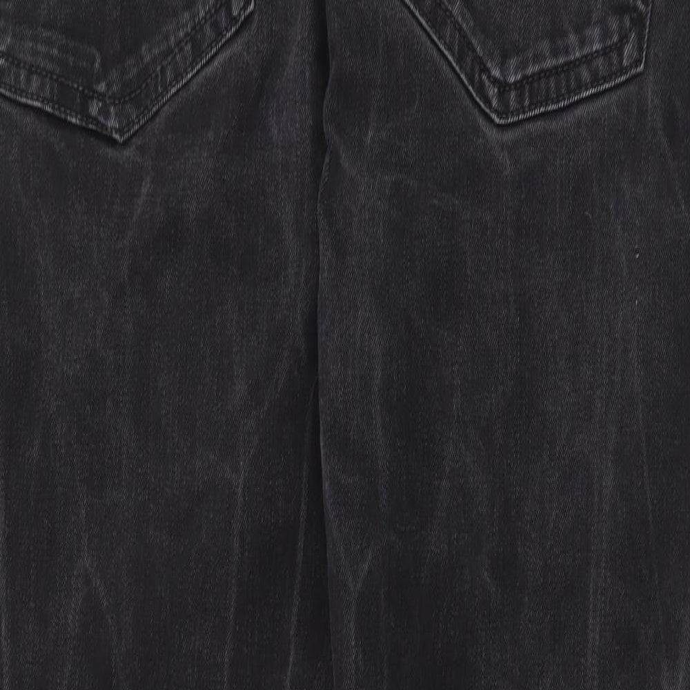 NEXT Mens Black Cotton Straight Jeans Size 34 in Regular Zip