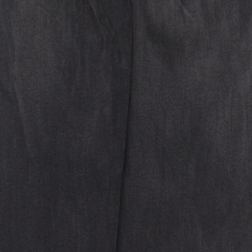 Wrangler Mens Black Cotton Straight Jeans Size 34 in Regular Zip