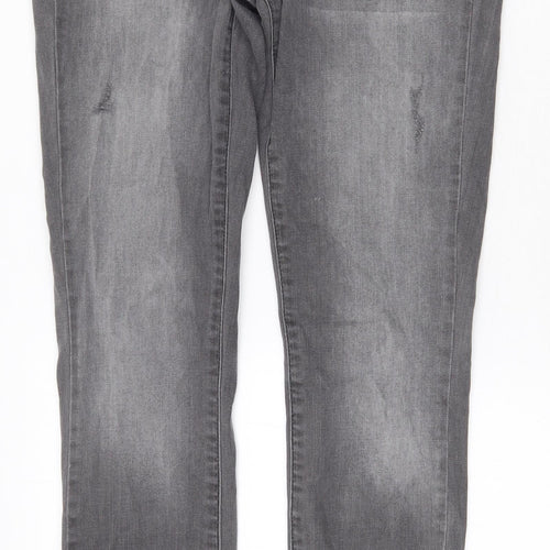 Vera Moda Mens Grey Cotton Skinny Jeans Size 28 in Regular Zip