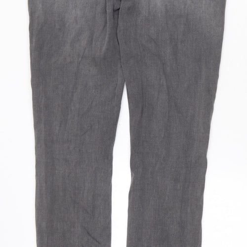 Vera Moda Mens Grey Cotton Skinny Jeans Size 28 in Regular Zip
