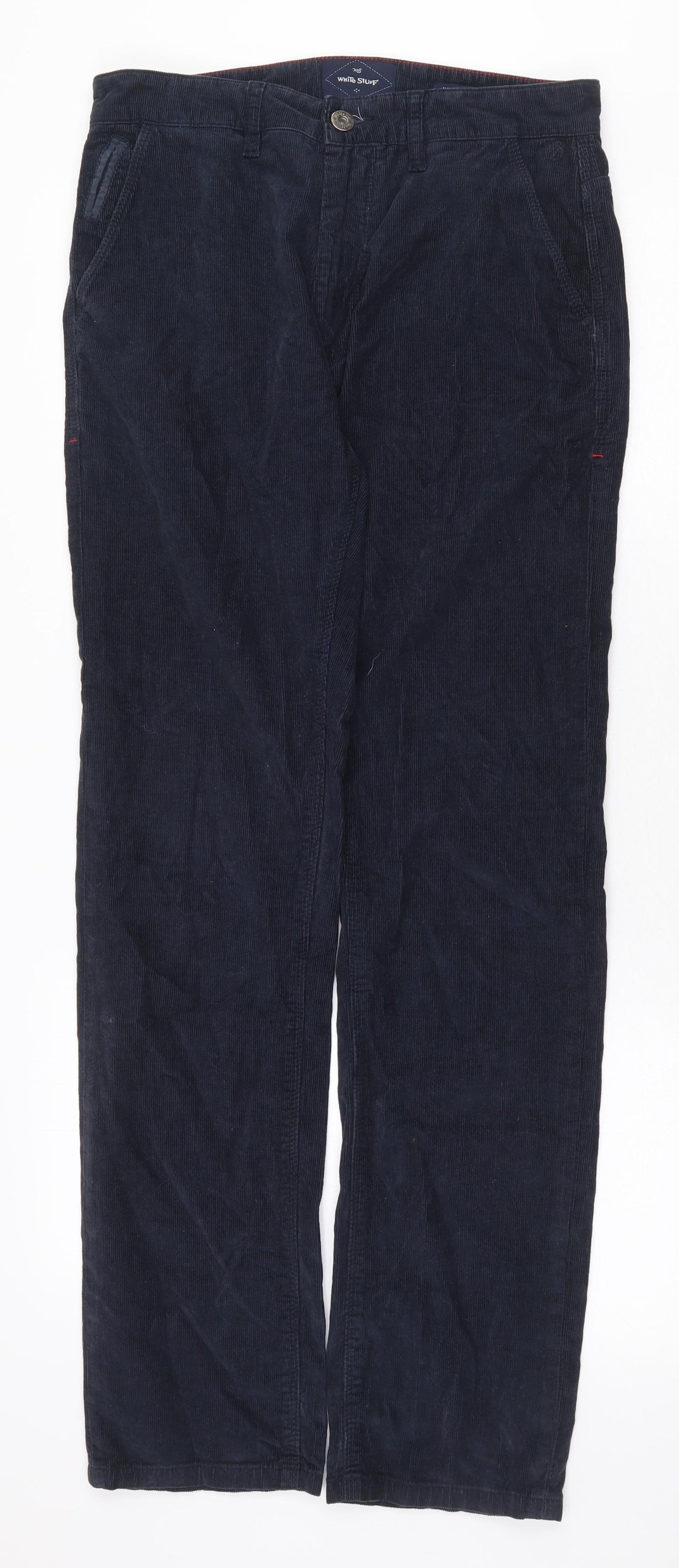 White Stuff Mens Blue Cotton Straight Jeans Size 30 in Regular Zip