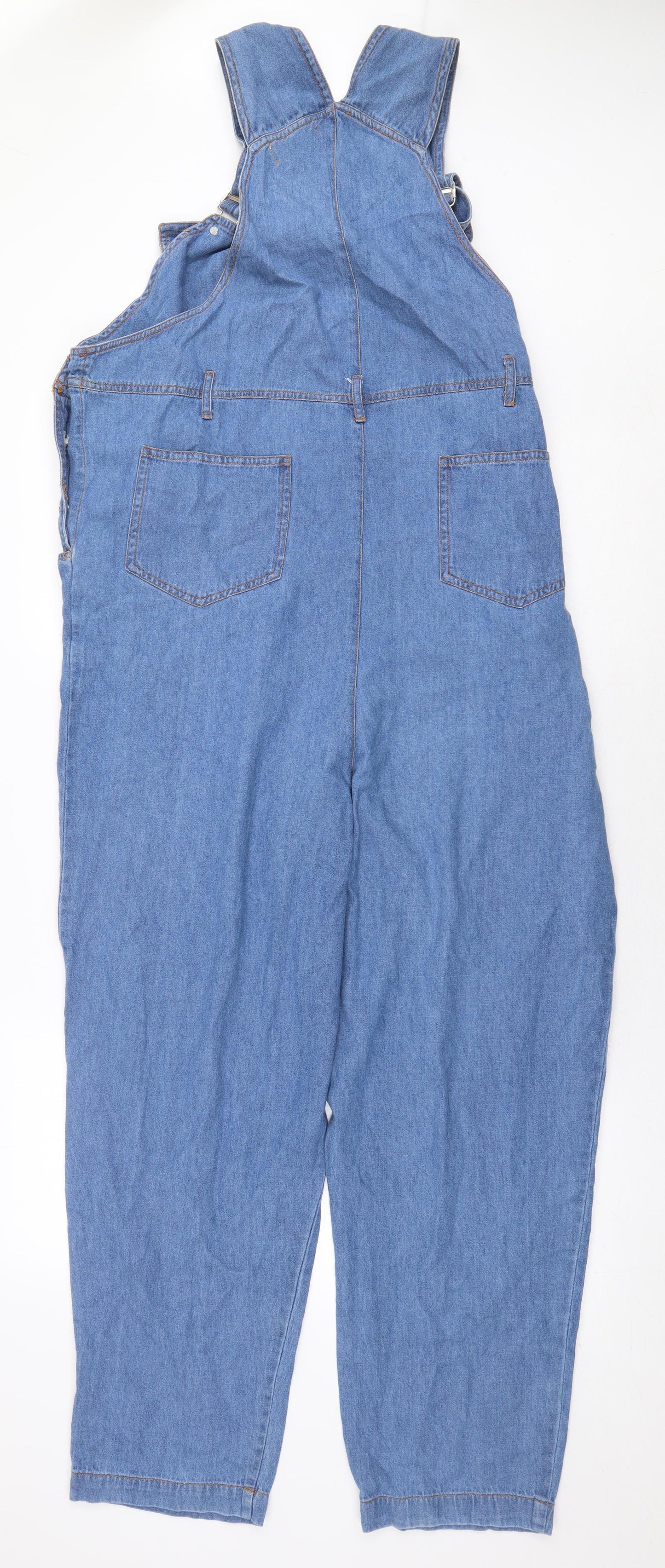 Two Plus One Womens Blue Cotton Dungaree One-Piece Size 10 Buckle
