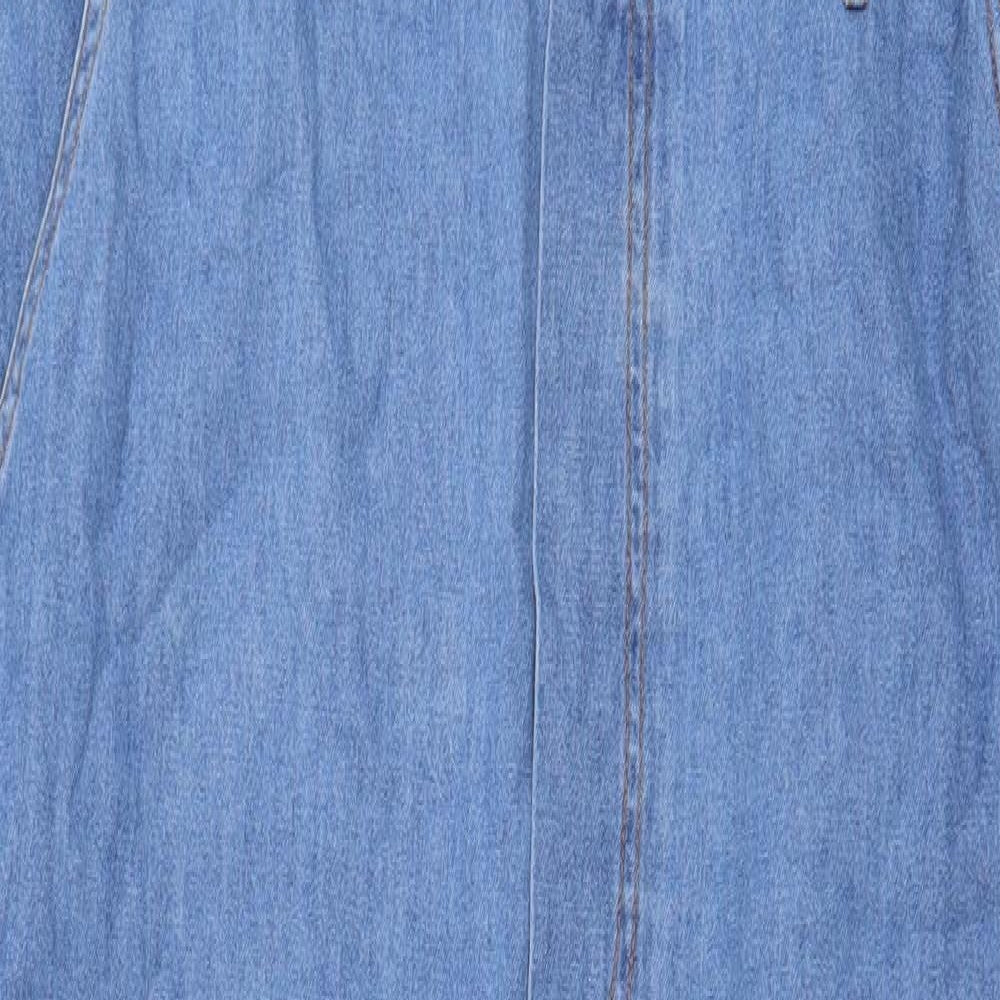 Two Plus One Womens Blue Cotton Dungaree One-Piece Size 10 Buckle