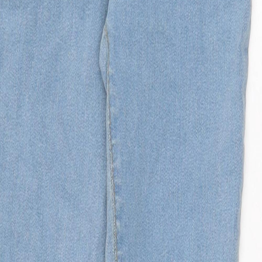 PRETTYLITTLETHING Womens Blue Cotton Skinny Jeans Size 6 Regular Zip
