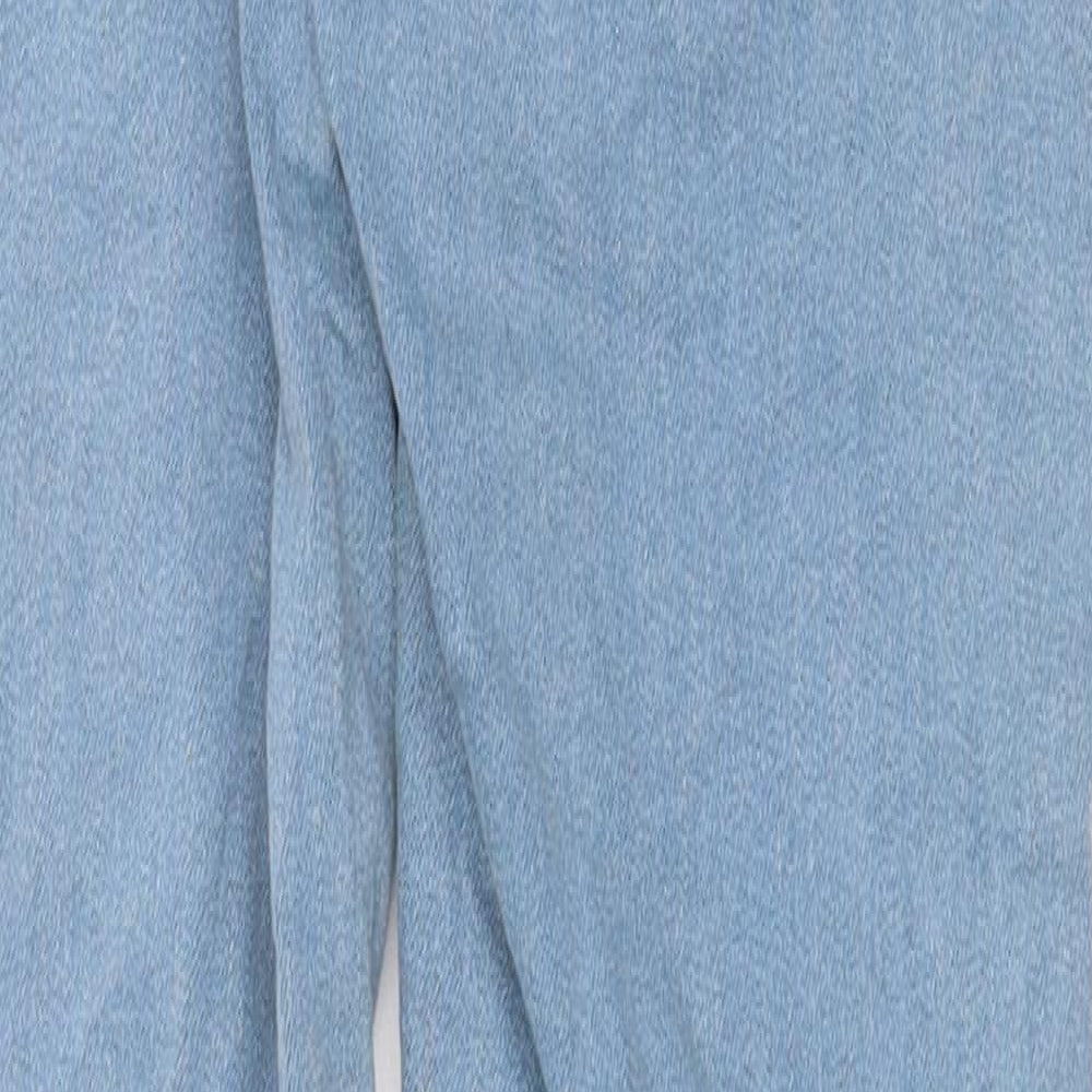 PRETTYLITTLETHING Womens Blue Cotton Skinny Jeans Size 6 Regular Zip