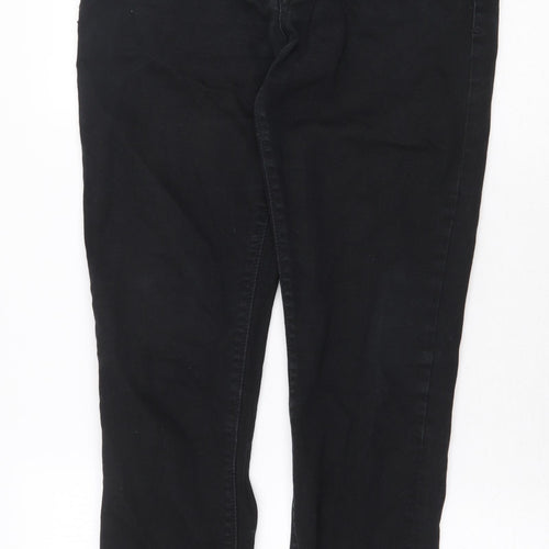 River Island Mens Black Cotton Skinny Jeans Size 32 in Regular Zip