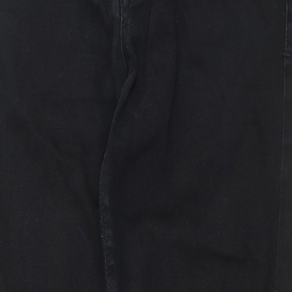 River Island Mens Black Cotton Skinny Jeans Size 32 in Regular Zip