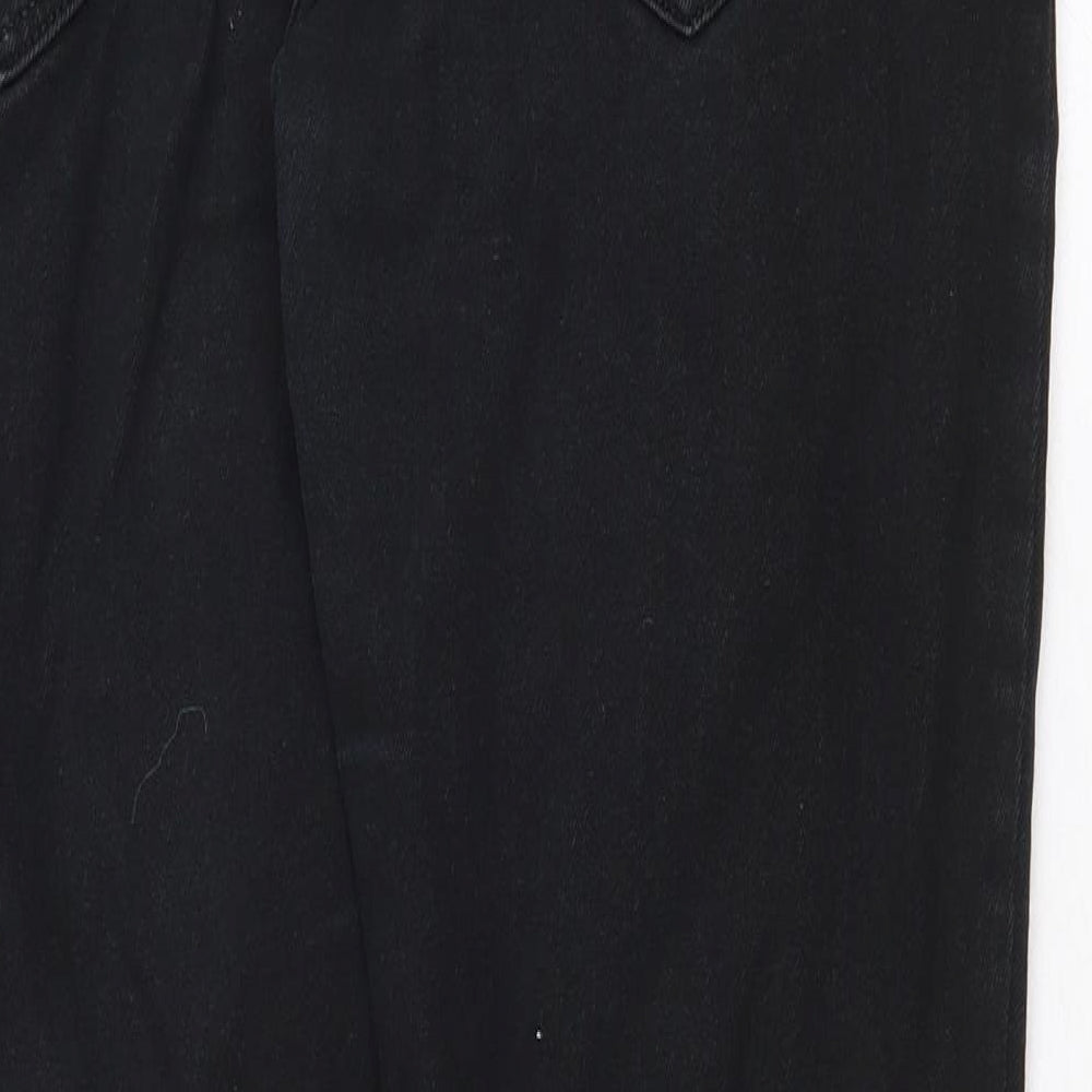 River Island Mens Black Cotton Skinny Jeans Size 32 in Regular Zip