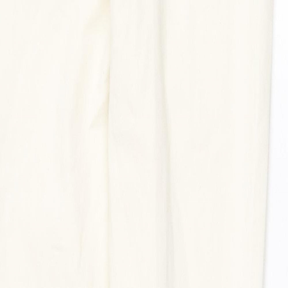F&F Womens Beige Cotton Skinny Jeans Size 8 Regular Zip