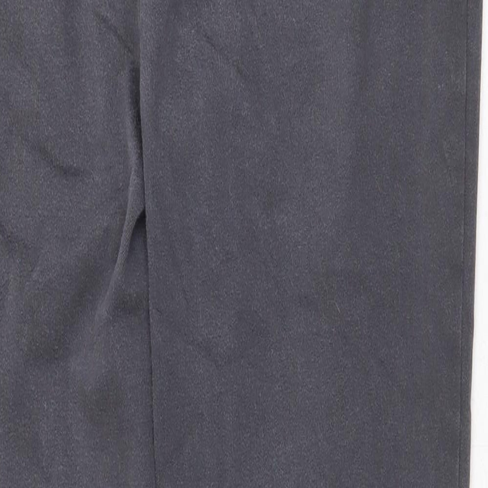Marks and Spencer Womens Grey Cotton Straight Jeans Size 14 Regular Zip