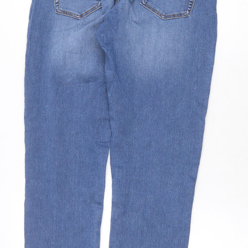 Denim & Co. Womens Blue Cotton Skinny Jeans Size 12 Regular Zip