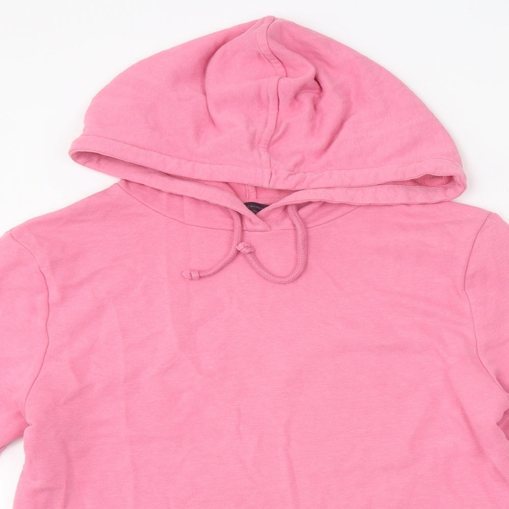 Marks and Spencer Womens Pink 100% Cotton Pullover Hoodie Size 8 Pullover