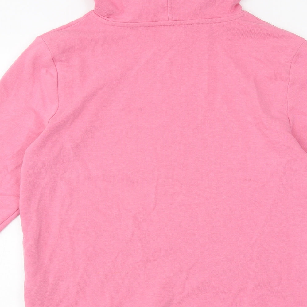 Marks and Spencer Womens Pink 100% Cotton Pullover Hoodie Size 8 Pullover