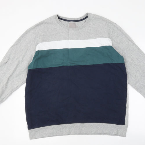 A-Frame Mens Grey Cotton Pullover Sweatshirt Size XL