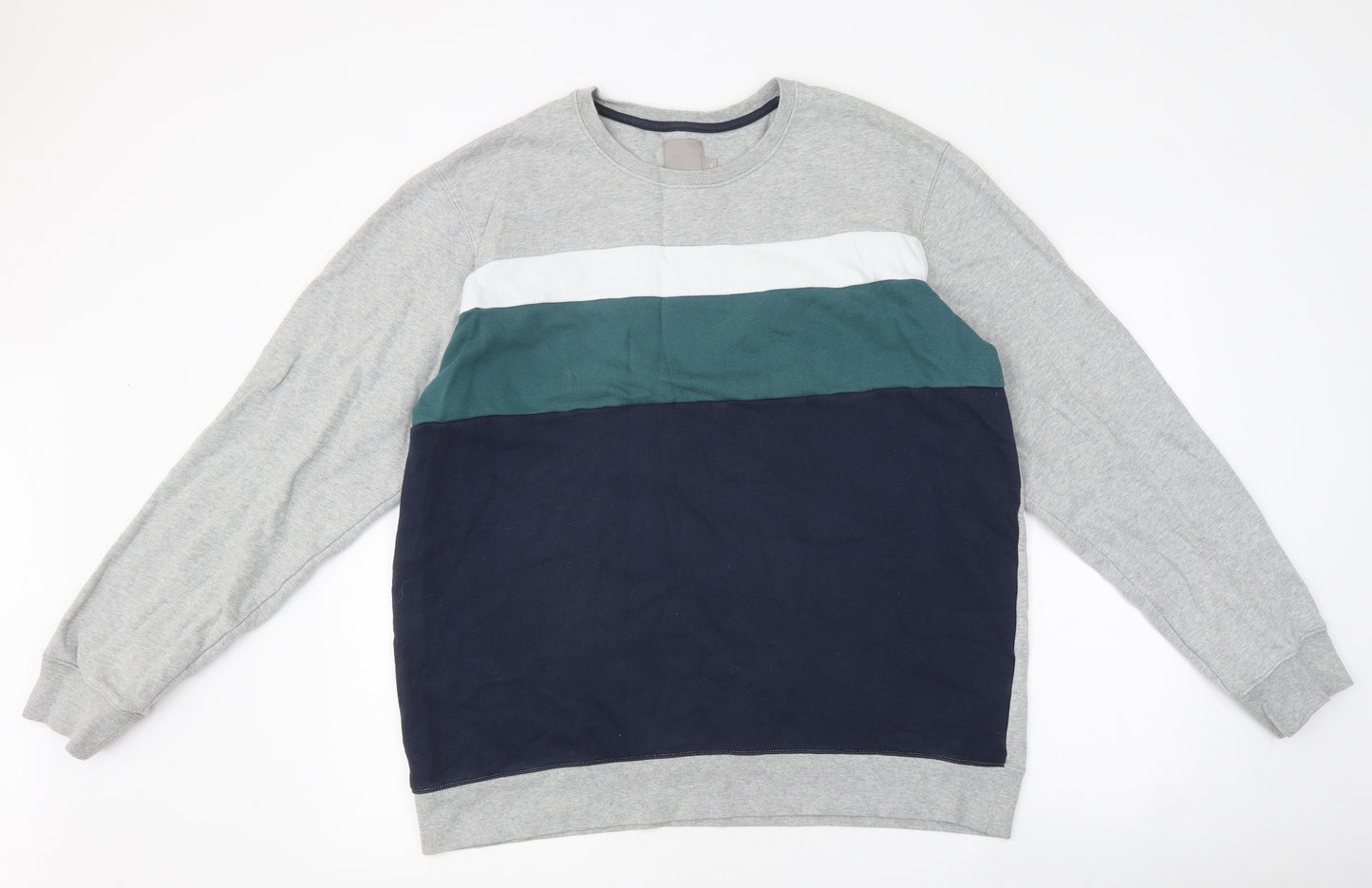 A-Frame Mens Grey Cotton Pullover Sweatshirt Size XL
