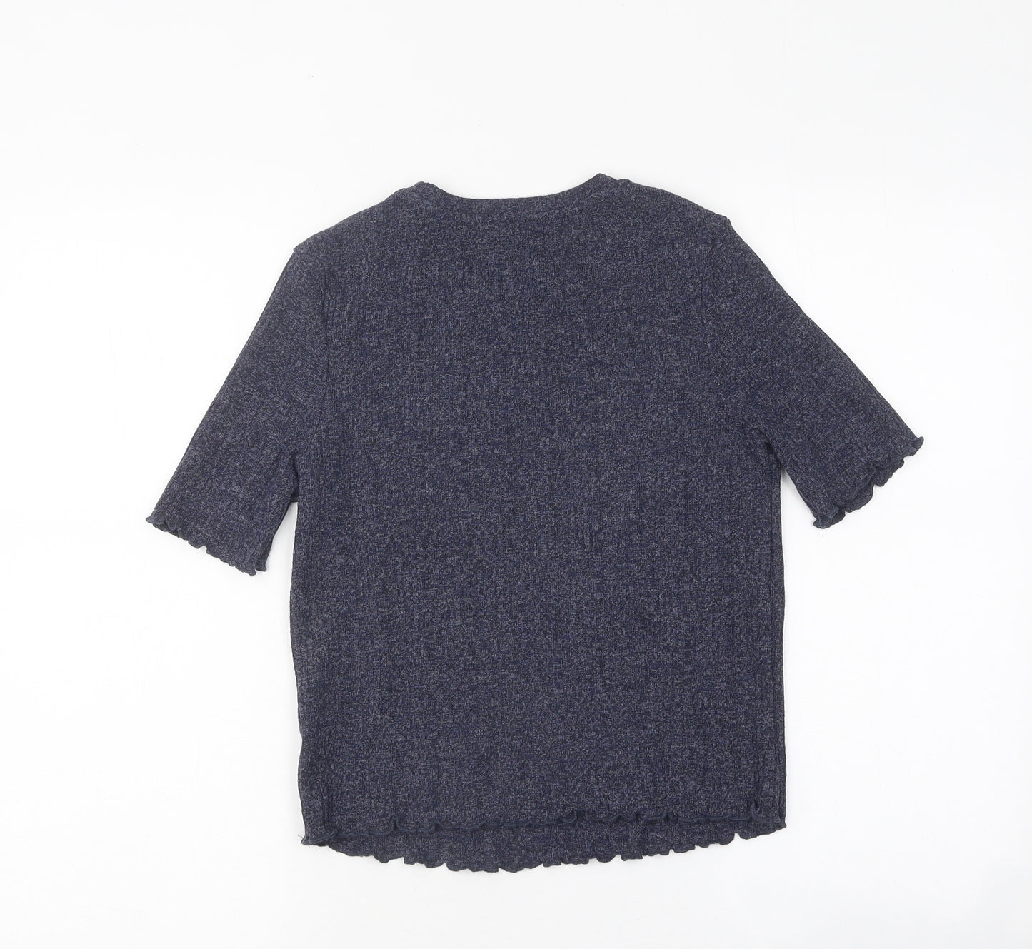 Limited Edition Womens Blue Viscose Basic T-Shirt Size 12 Round Neck