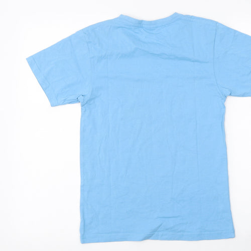 Uneek Boys Blue 100% Cotton Basic T-Shirt Size 9-10 Years Round Neck Pullover
