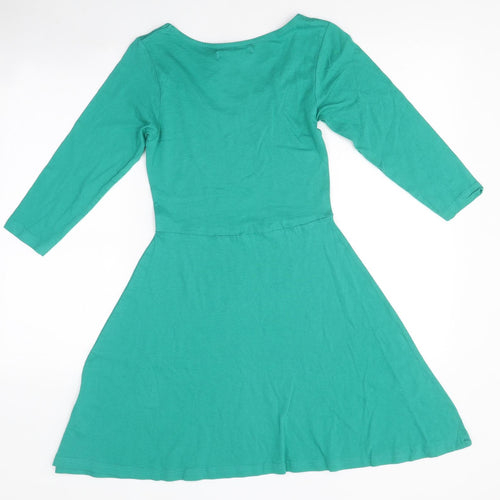 Atmosphere Womens Green Polyester A-Line Size 12 Scoop Neck Pullover